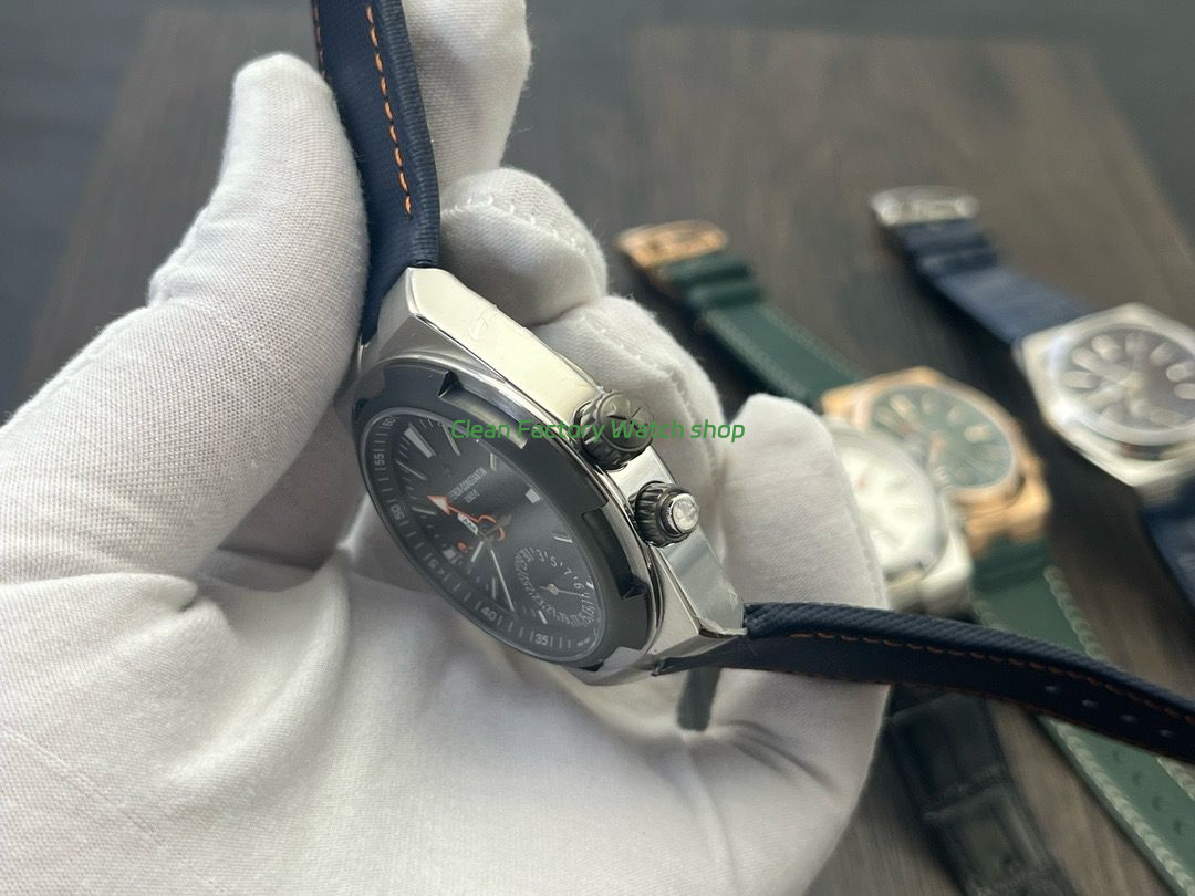 MKF Factory Vacheron Constantin Overseas Dual Time 7910V000T-B922 Canvas Strap Gray Blue Dial (3) MKF Factory Vacheron Constantin Overseas Dual Time 7910V000T-B922 Canvas Strap Gray Blue Dial (3)