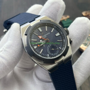 MKF Factory Vacheron Constantin Overseas Dual Time 7910V000T B922 Rubber Strap Gray Blue Dial 7 Clean Factory Watch