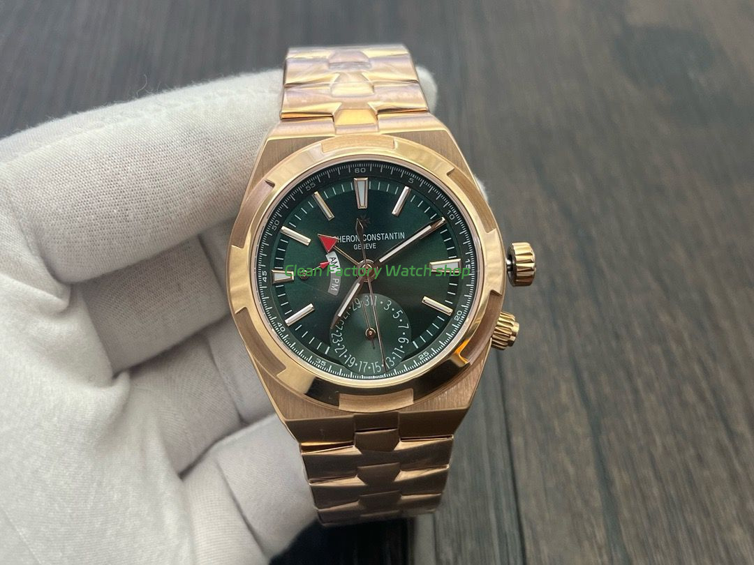 MKF Factory Vacheron Constantin Overseas Dual Time 7920V/210R-B965 41mm Full Rose Gold Green Dial 1 MKF Factory Vacheron Constantin Overseas Dual Time 7920V210R B965 41mm Full Rose Gold Green Dial 2 Clean Factory Watch