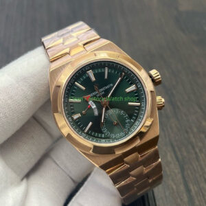 MKF Factory Vacheron Constantin Overseas Dual Time 7920V210R B965 41mm Full Rose Gold Green Dial 5 Clean Factory Watch