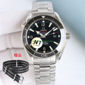 N1 Factory Omega Seamaster Planet Ocean 232.30.38.20.01.001 39.5mm Full Steel Black Dial 8 Clean Factory Watch
