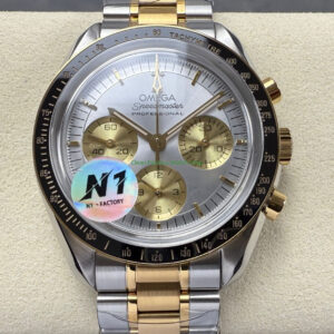 N1 Factory Omega Speedmaster Professional Moonwatch 310.20.42.50.02.001 Yellow Gold Silver Dial 6 N1 Factory Omega Speedmaster Professional Moonwatch 310.20.42.50.02.001 Yellow Gold Silver Dial 7 Clean Factory Watch