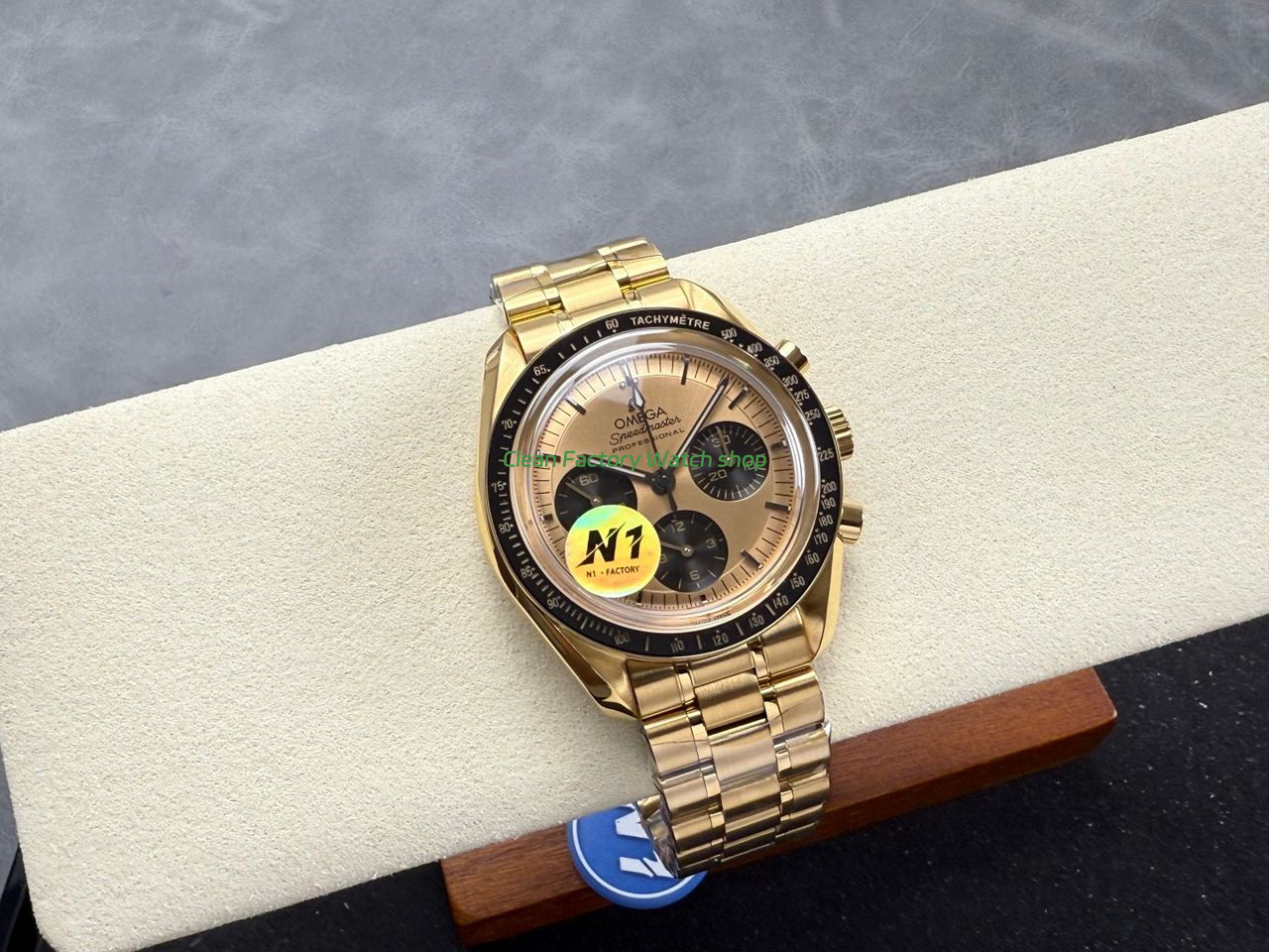 N1 Factory Omega Speedmaster Professional Moonwatch 310.23.42.50.99.001 Yellow Gold Pink Dial (7) N1 Factory Omega Speedmaster Professional Moonwatch 310.23.42.50.99.001 Yellow Gold Pink Dial (7)