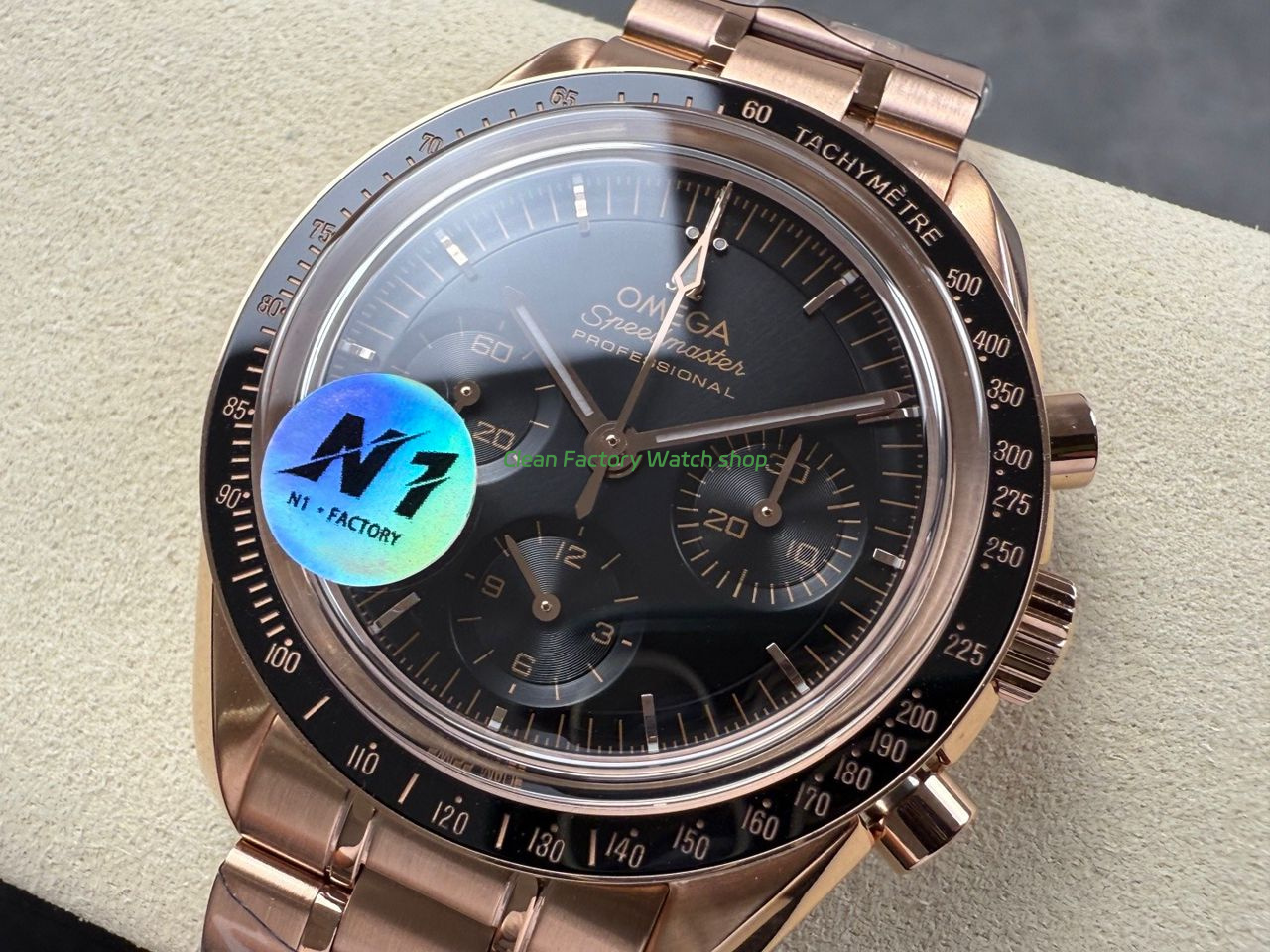 N1 Factory Omega Speedmaster Professional Moonwatch 310.63.42.50.02.001 Rose Gold Black Dial (7) N1 Factory Omega Speedmaster Professional Moonwatch 310.63.42.50.02.001 Rose Gold Black Dial (7)
