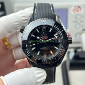 OVS Factory Omega Seamaster Planet Ocean 215.92.46.22.01.001 45.5mm Rubber Strap Arabic Numerals Black Dial