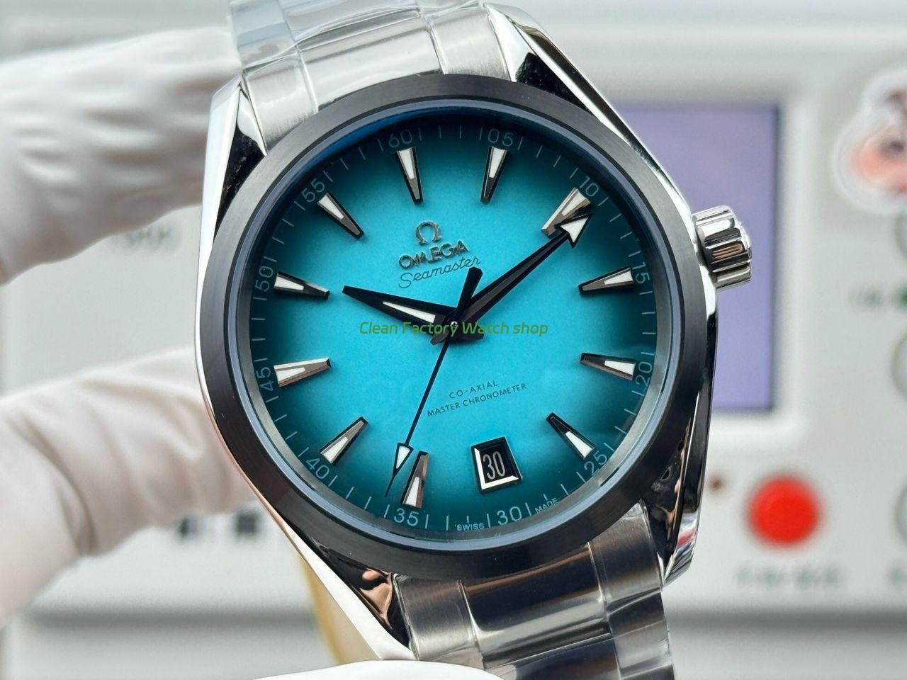 OVS Factory Omega Seamaster Aqua Terra 220.10.41.21.03.006 41mm Turquoise Colour Dial 3 OVS Factory Omega Seamaster Aqua Terra 220.10.41.21.03.006 41mm Turquoise Colour Dial 1 Clean Factory Watch