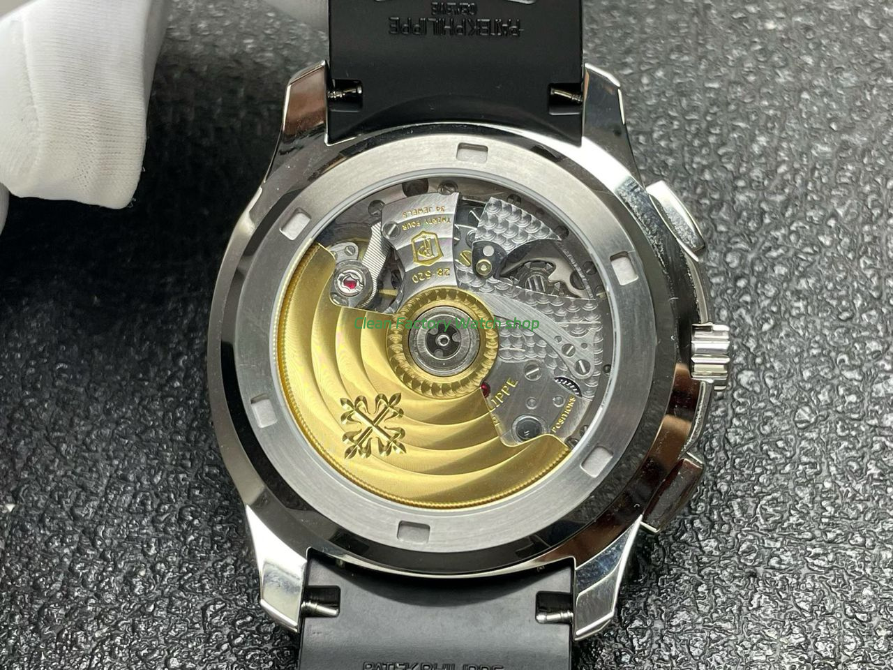 P1 Factory Patek Philippe Aquanaut 5968A-001 42mm Steel Rubber Strap Black Dial (10) P1 Factory Patek Philippe Aquanaut 5968A-001 42mm Steel Rubber Strap Black Dial (10)