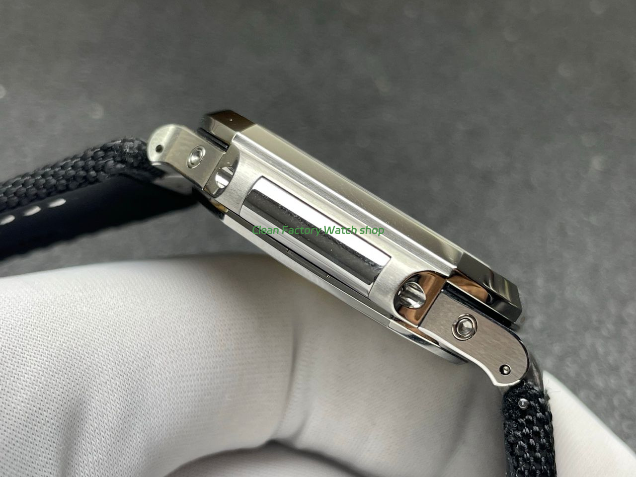 P1 Factory Patek Philippe Cubitus 5822 45mm Platinum Textile Strap Grey Dial (3) P1 Factory Patek Philippe Cubitus 5822 45mm Platinum Textile Strap Grey Dial (3)