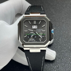 P1 Factory Patek Philippe Cubitus 5822 45mm Platinum Textile Strap Grey Dial 24 P1 Factory Patek Philippe Cubitus 5822 45mm Platinum Textile Strap Grey Dial 7 Clean Factory Watch