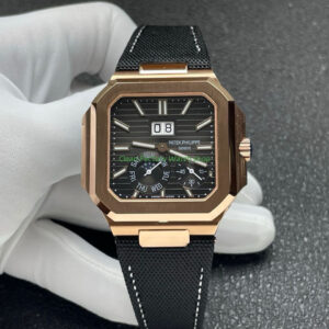 P1 Factory Patek Philippe Cubitus 5822 45mm Rose Gold Textile Strap Grey Dial 6 P1 Factory Patek Philippe Cubitus 5822 45mm Rose Gold Textile Strap Grey Dial 5 Clean Factory Watch
