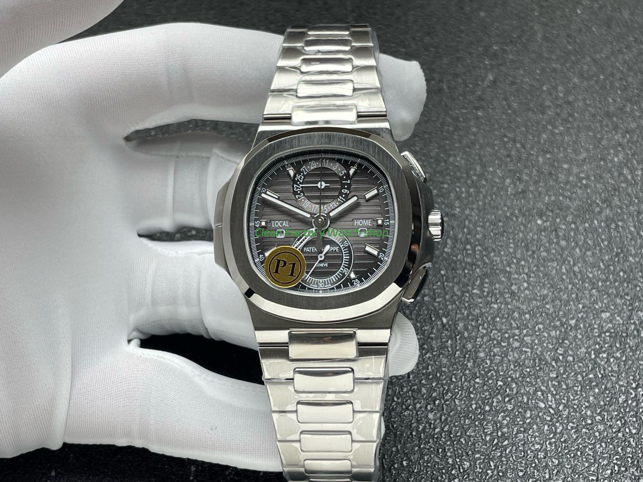 P1 Factory Patek Philippe Nautilus 59901A 001 40.5mm Full Steel Grey Dial 1 Clean Factory Watch