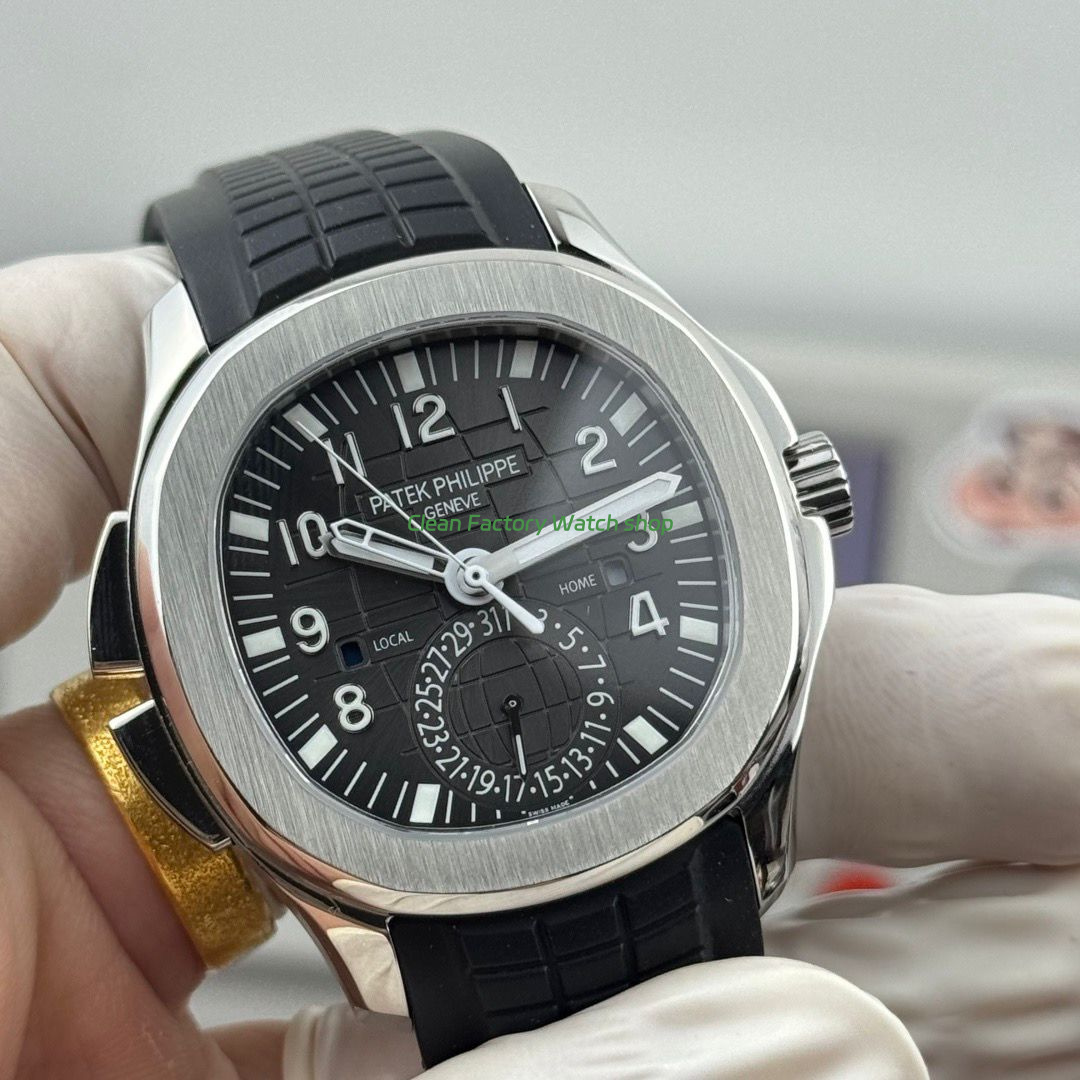 PP Factory Patek Philippe Aquanaut 5164A-001 40.8mm Steel Rubber Strap Black Dial (5) PP Factory Patek Philippe Aquanaut 5164A-001 40.8mm Steel Rubber Strap Black Dial (5)