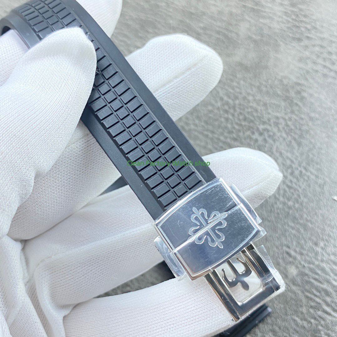 PP+ Factory Patek Philippe Aquanaut 5261 40mm Steel Black Rubber Strap Black Dial (2) PP+ Factory Patek Philippe Aquanaut 5261 40mm Steel Black Rubber Strap Black Dial (2)