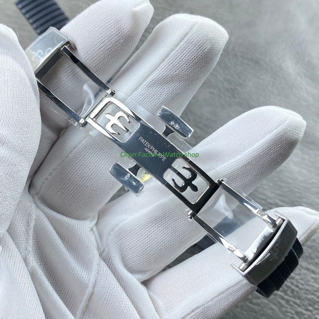 PP+ Factory Patek Philippe Aquanaut 5261 40mm Steel Black Rubber Strap Black Dial (3) PP+ Factory Patek Philippe Aquanaut 5261 40mm Steel Black Rubber Strap Black Dial (3)