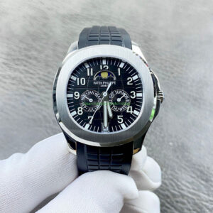 PP+ Factory Patek Philippe Aquanaut 5261 40mm Steel Black Rubber Strap Black Dial 16 PP Factory Patek Philippe Aquanaut 5261 40mm Steel Black Rubber Strap Black Dial 4 Clean Factory Watch