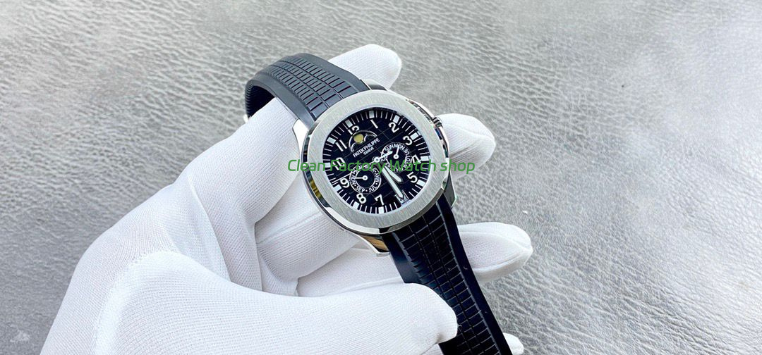 PP+ Factory Patek Philippe Aquanaut 5261 40mm Steel Black Rubber Strap Black Dial (6) PP+ Factory Patek Philippe Aquanaut 5261 40mm Steel Black Rubber Strap Black Dial (6)