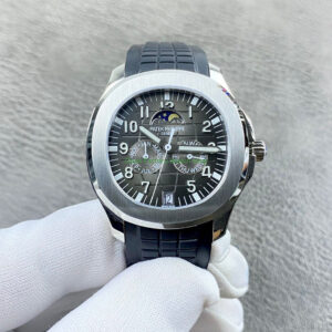 PP+ Factory Patek Philippe Aquanaut 5261 40mm Steel Black Rubber Strap Grey Dial 14 PP Factory Patek Philippe Aquanaut 5261 40mm Steel Black Rubber Strap Grey Dial 1 Clean Factory Watch