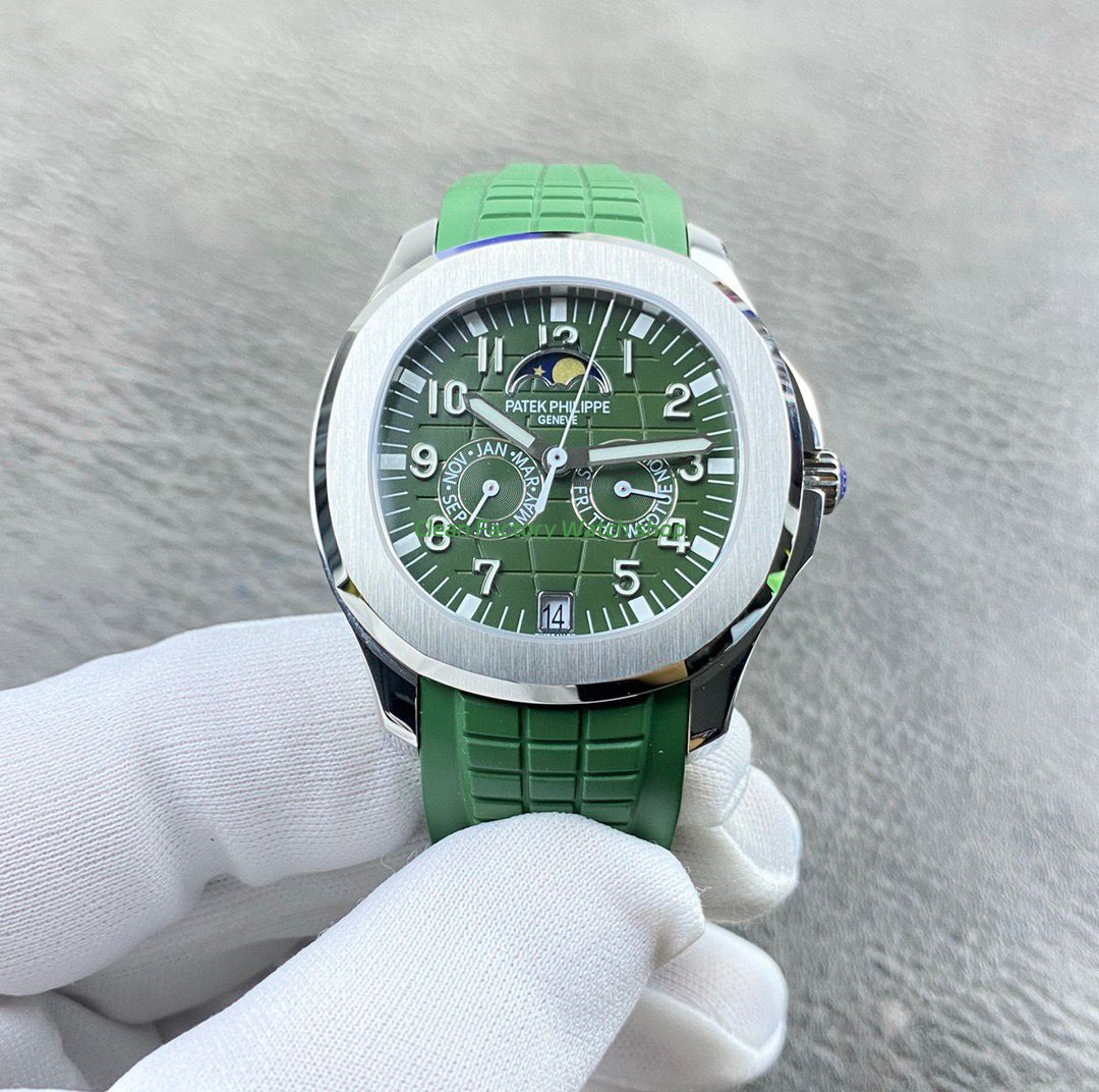 PP+ Factory Patek Philippe Aquanaut 5261 40mm Green Rubber Strap Green Dial 1 PP Factory Patek Philippe Aquanaut 5261 Green Rubber Strap Green Dial 1 Clean Factory Watch