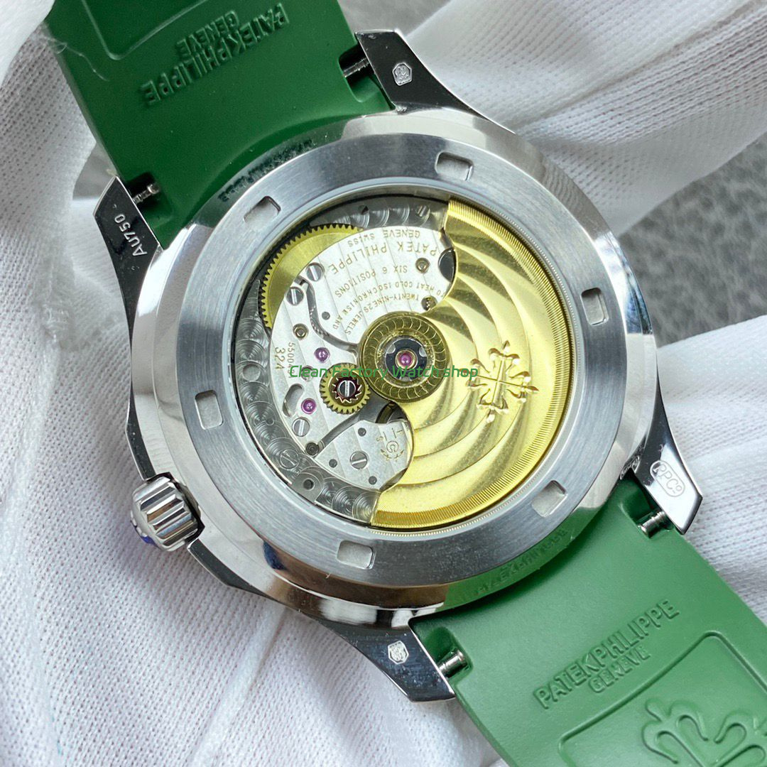 PP+ Factory Patek Philippe Aquanaut 5261 Green Rubber Strap Green Dial (2) PP+ Factory Patek Philippe Aquanaut 5261 Green Rubber Strap Green Dial (2)