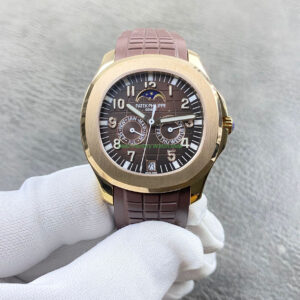 PP+ Factory Patek Philippe Aquanaut 5261R 40mm Rose Gold Brown Rubber Strap Brown Dial