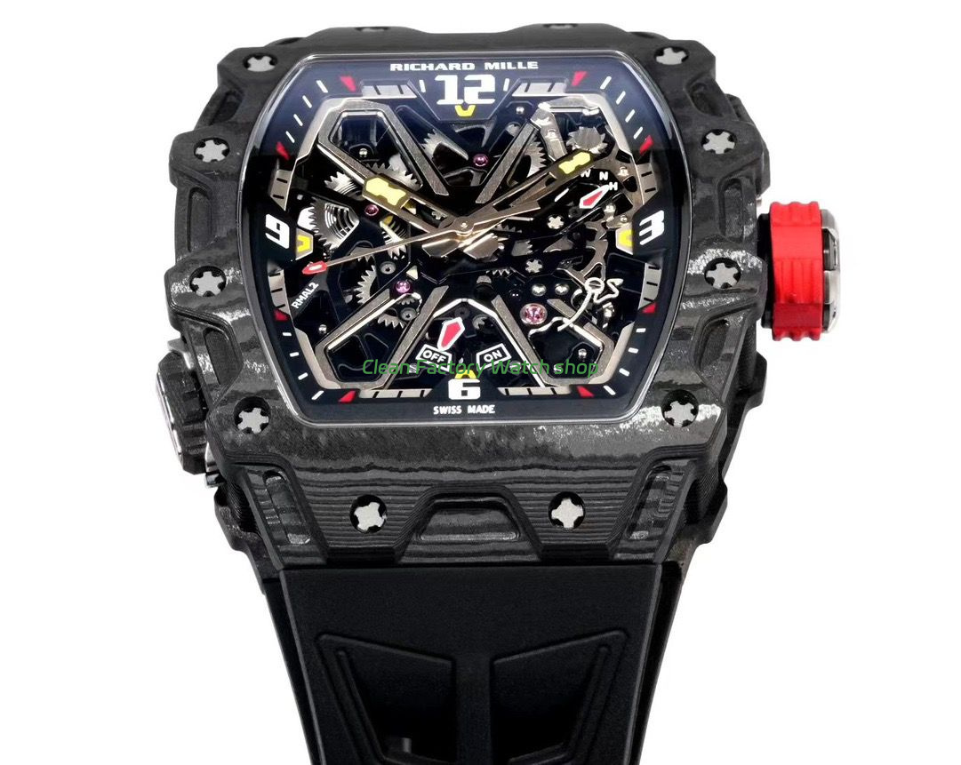 RM Factory Richard Mille RM35-03 Black Carbon Fiber Black Rubber Strap Black Skeletonized Dial (1) RM Factory Richard Mille RM35-03 Black Carbon Fiber Black Rubber Strap Black Skeletonized Dial (1)