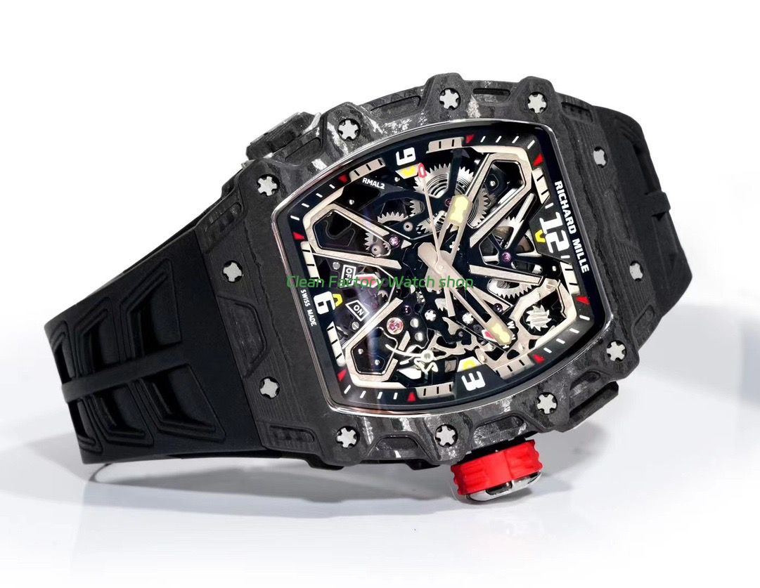 RM Factory Richard Mille RM35-03 Black Carbon Fiber Black Rubber Strap Black Skeletonized Dial (4) RM Factory Richard Mille RM35-03 Black Carbon Fiber Black Rubber Strap Black Skeletonized Dial (4)