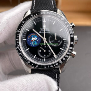 SMF Factory Omega Speedmaster Professional Moonwatch 3578.51.00 42mm Steel Canvas Strap Black Dial