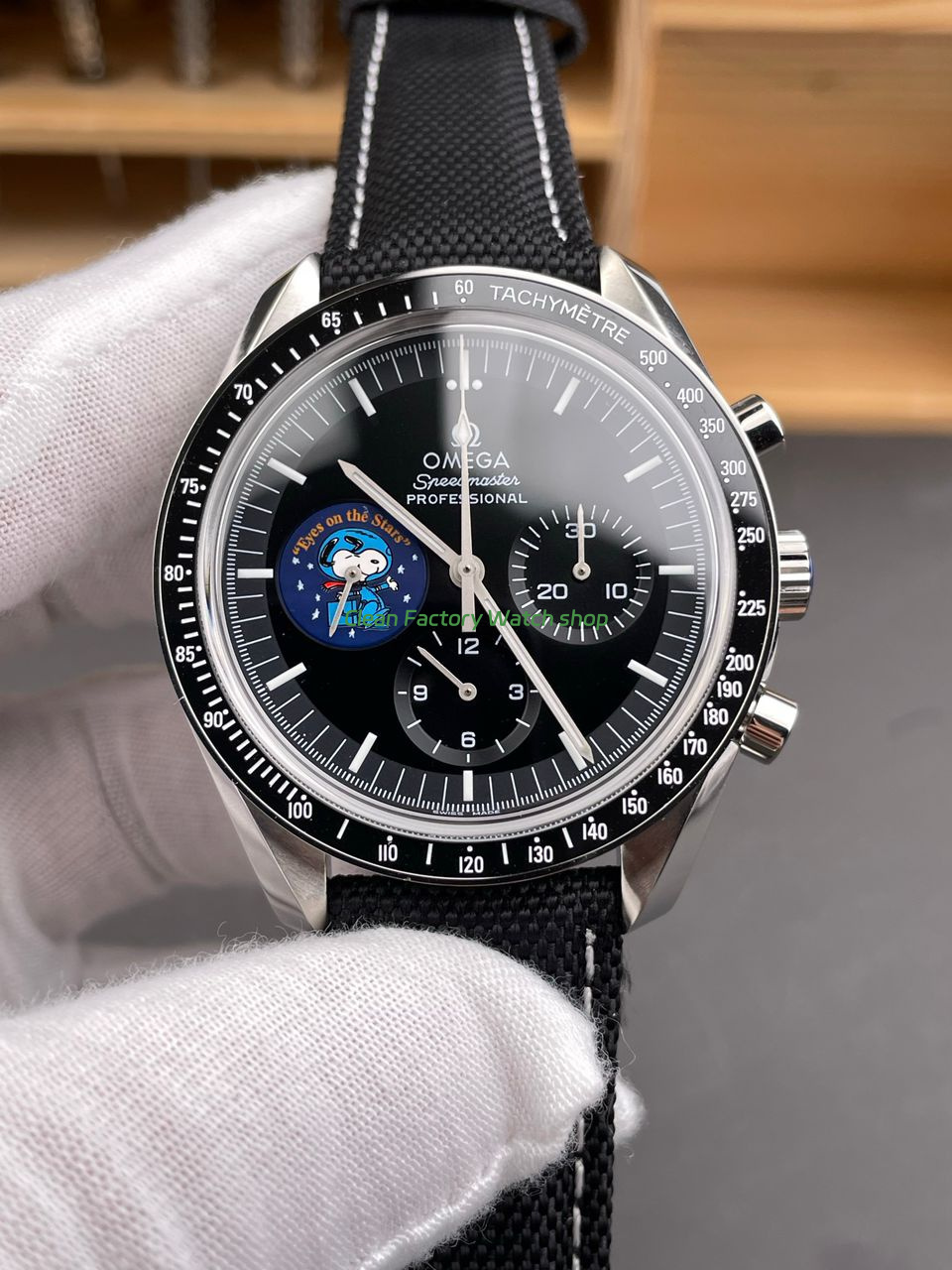 SMF Factory Omega Speedmaster Professional Moonwatch 3578.51.00 42mm Steel Canvas Strap Black Dial