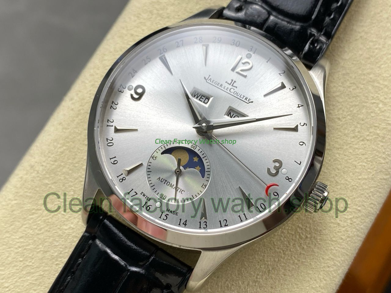 TW Factory Jaeger-LeCoultre Master Calendar Q4148480 39mm Steel Leather Strap White Dial (12) TW Factory Jaeger-LeCoultre Master Calendar Q4148480 39mm Steel Leather Strap White Dial (12)