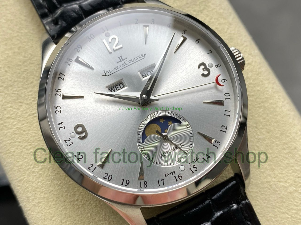 TW Factory Jaeger-LeCoultre Master Calendar Q4148480 39mm Steel Leather Strap White Dial (17) TW Factory Jaeger-LeCoultre Master Calendar Q4148480 39mm Steel Leather Strap White Dial (17)