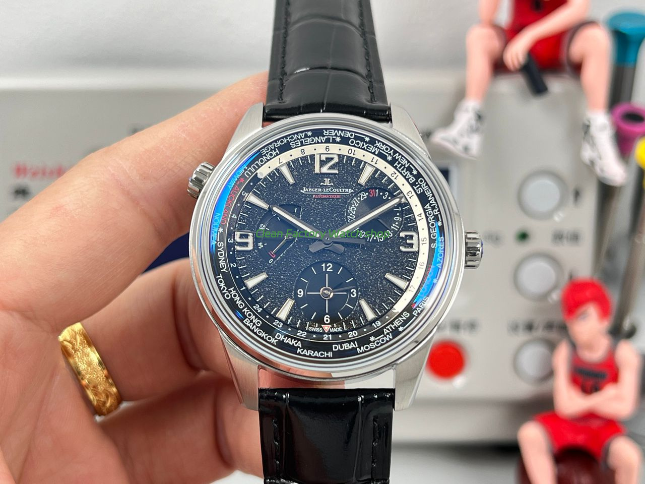 TW Factory Jaeger LeCoultre Polaris Geographic Wt Q904847J 42mm Steel Blue Dial 1 Clean Factory Watch