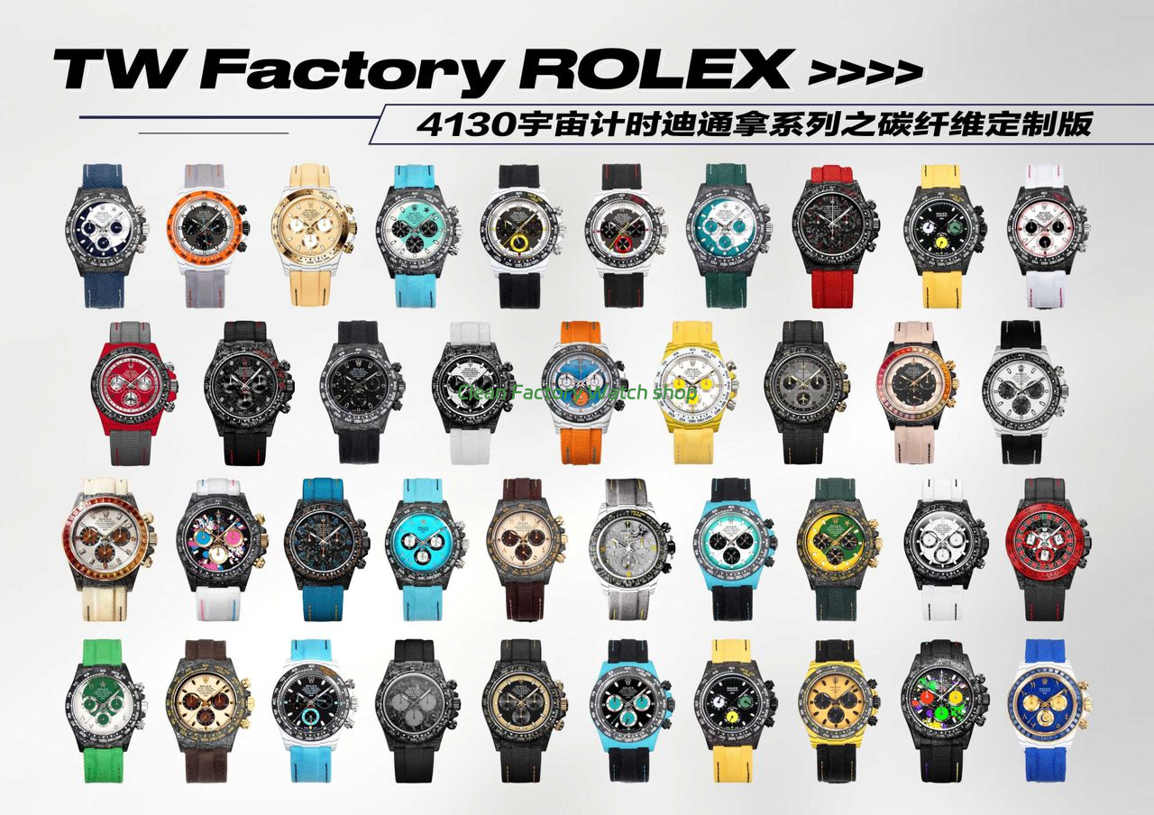 TW Factory Rolex Daytona 116500 40mm Black Carbon Fiber Black Canvas Strap Skeleton Dial (1) TW Factory Rolex Daytona 116500 40mm Black Carbon Fiber Black Canvas Strap Skeleton Dial (1)