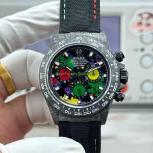 TW Factory Rolex Daytona 116500 40mm Carbon Fiber Black Canvas Strap Black Dial