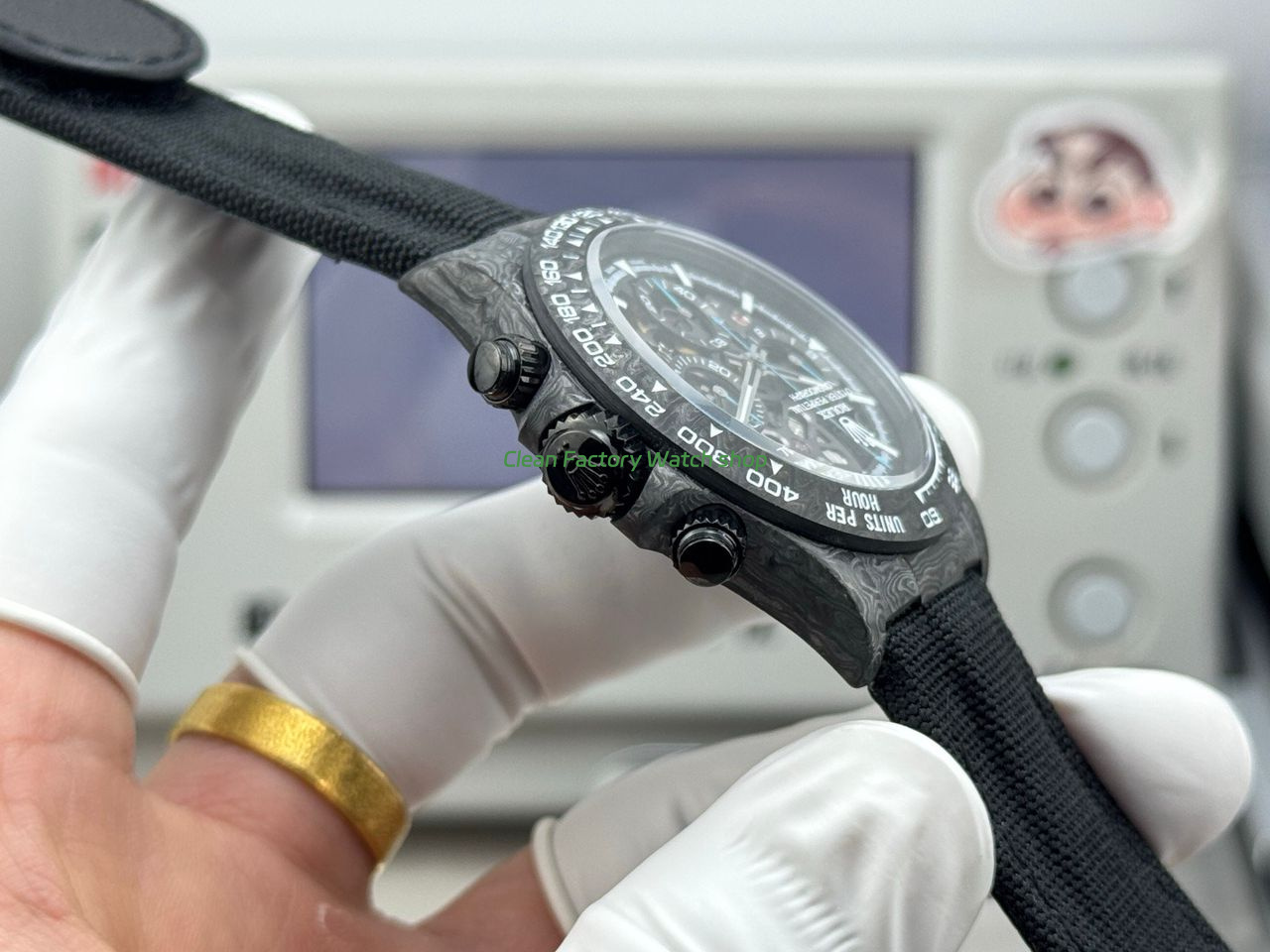 TW Factory Rolex Daytona 116500 40mm Carbon Fiber Black Canvas Strap Skeleton Dial (5) TW Factory Rolex Daytona 116500 40mm Carbon Fiber Black Canvas Strap Skeleton Dial (5)
