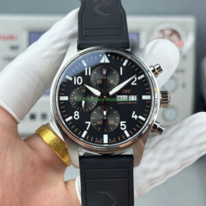 TWS Factory IWC Pilot Chronograph IW388117 41mm Rubber Strap Arabic Numerals Black Dial 14 TWS Factory IWC Pilot Chronograph IW388111 41mm Rubber Strap Arabic Numerals Black Dial 1 Clean Factory Watch