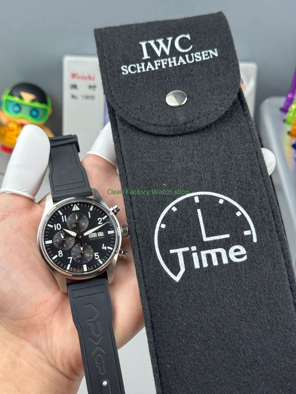 TWS Factory IWC Pilot Chronograph IW388111 41mm Rubber Strap Arabic Numerals Black Dial (7) TWS Factory IWC Pilot Chronograph IW388111 41mm Rubber Strap Arabic Numerals Black Dial (7)