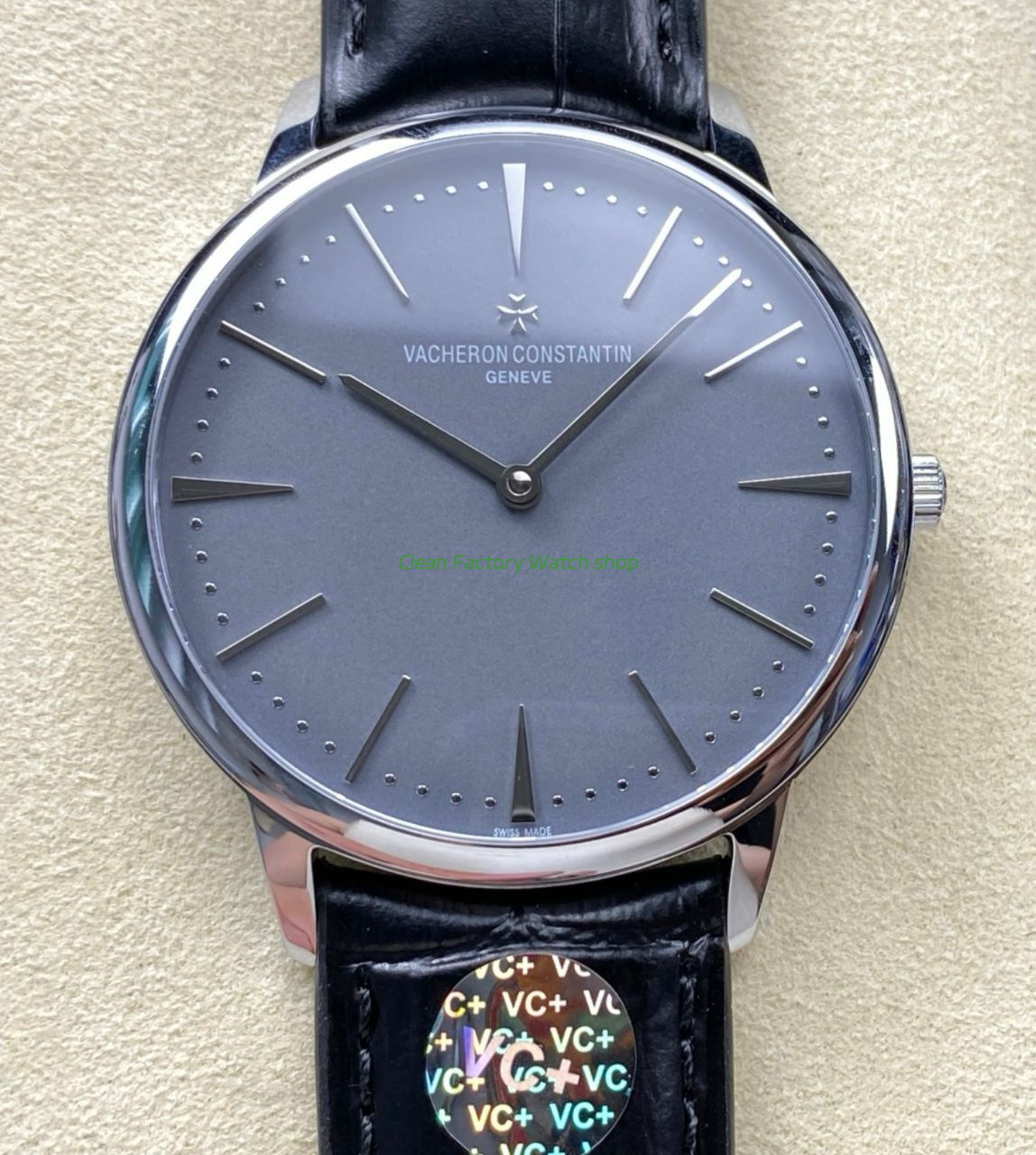 VC+ Factory Vacheron Constantin Patrimony 81180000P-9539 Platinum Grey Dial 1 VC Factory Vacheron Constantin Patrimony 81180000P 9539 Platinum Grey Dial 5 Clean Factory Watch