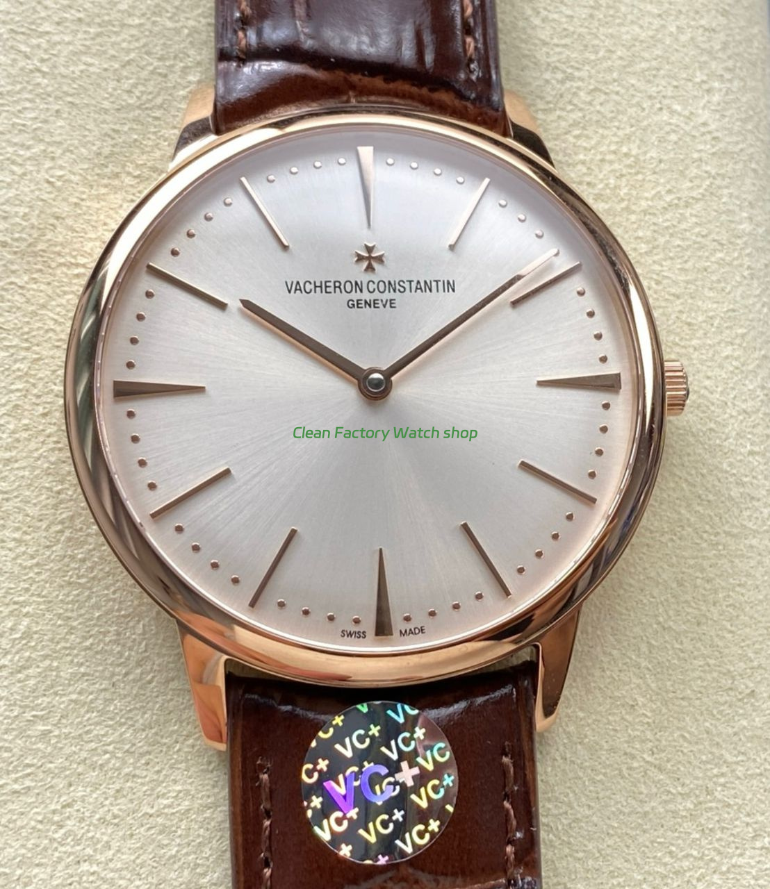 VC+ Factory Vacheron Constantin Patrimony 81180000R-9159 Rose Gold Silver Dial 1 VC Factory Vacheron Constantin Patrimony 81180000R 9159 Rose Gold Silver Dial 3 Clean Factory Watch
