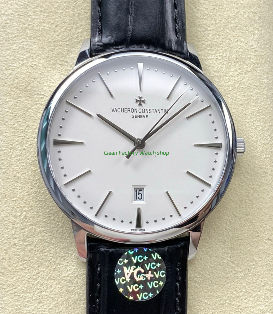 VC+ Factory Vacheron Constantin Patrimony 85180-000G-9230 White Gold White Dial 1 VC Factory Vacheron Constantin Patrimony 85180 000G 9230 White Gold White Dial 1 Clean Factory Watch