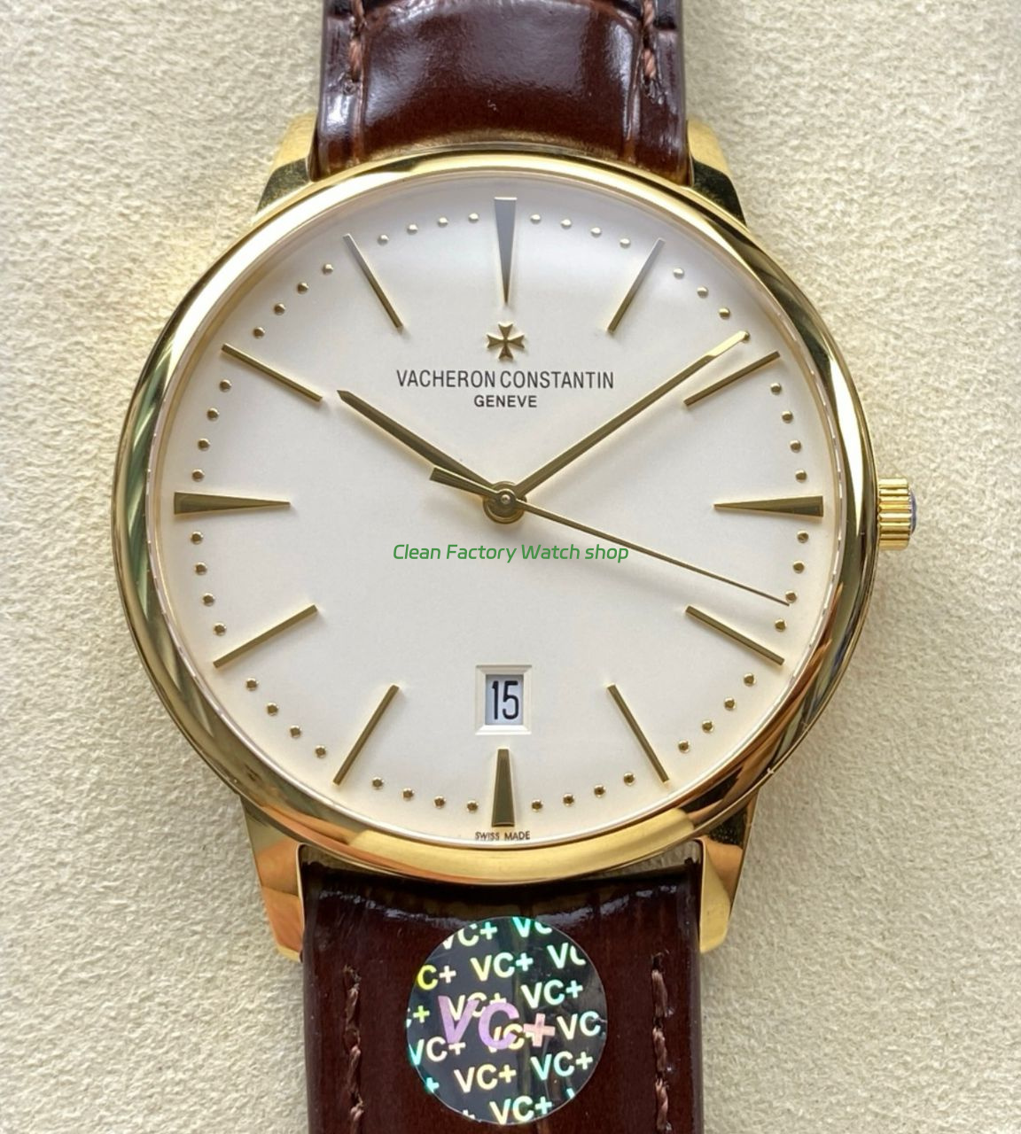 VC Factory Vacheron Constantin Patrimony 85180000J 9231 Yellow Gold Silver Dial 2 Clean Factory Watch
