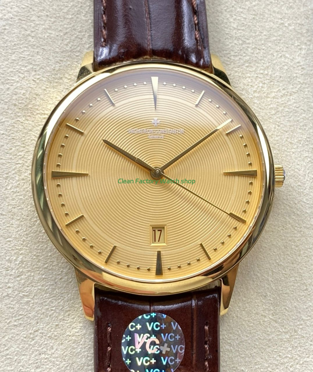 VC+ Factory Vacheron Constantin Patrimony 85180000J-H069 Yellow Gold Gold-Toned Dial 1 VC Factory Vacheron Constantin Patrimony 85180000J H069 Yellow Gold Gold Toned Dial 11 Clean Factory Watch