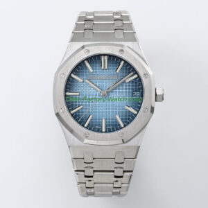 ZF Factory Audemars Piguet Royal Oak 15510ST 41mm Full Steel Smokey Blue Dial 5 Clean Factory Watch