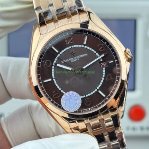 ZF Factory Vacheron Constantin Fiftysix 4600E000R B576 40mm Rose gold Arabic Numerals Brown Dial 2 Clean Factory Watch