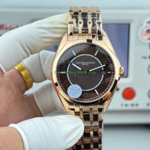 ZF Factory Vacheron Constantin Fiftysix 4600E000R B576 40mm Rose gold Arabic Numerals Brown Dial 3 Clean Factory Watch