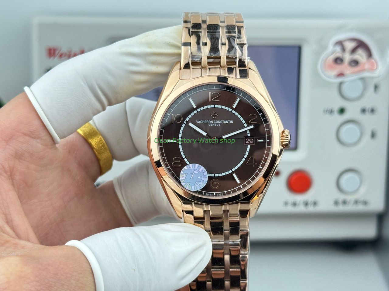 ZF Factory Vacheron Constantin Fiftysix 4600E000R B576 40mm Rose gold Arabic Numerals Brown Dial 3 Clean Factory Watch