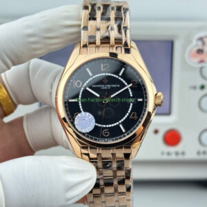ZF Factory Vacheron Constantin Fiftysix 4600E000R H101 40mm Rose gold Arabic Numerals Black Dial 3 Clean Factory Watch