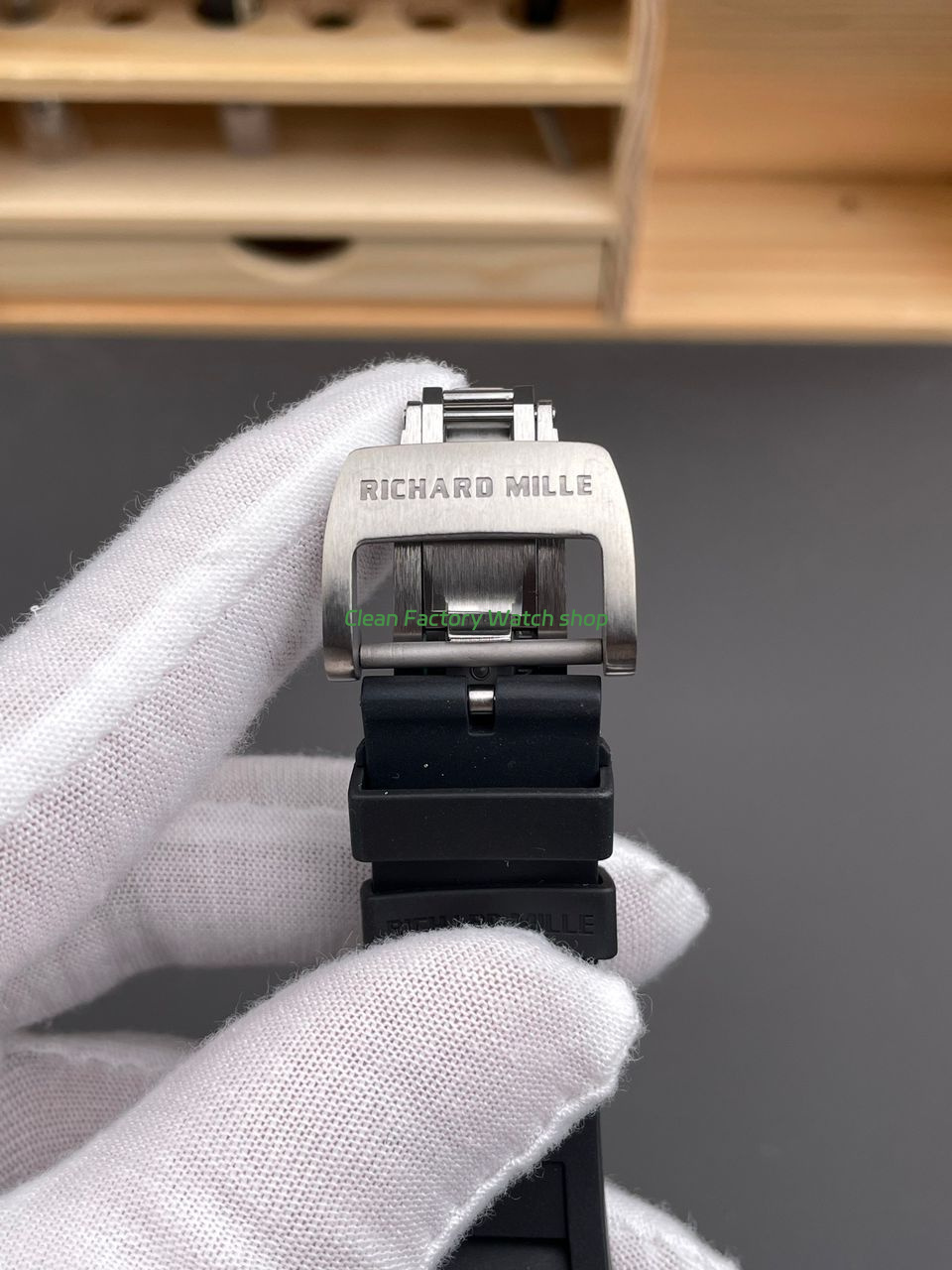 APS Factory Richard Mille RM 055 42.7mm Carbon Fiber Rubber Strap Skeletonized White Dial (2) APS Factory Richard Mille RM 055 42.7mm Carbon Fiber Rubber Strap Skeletonized White Dial (2)