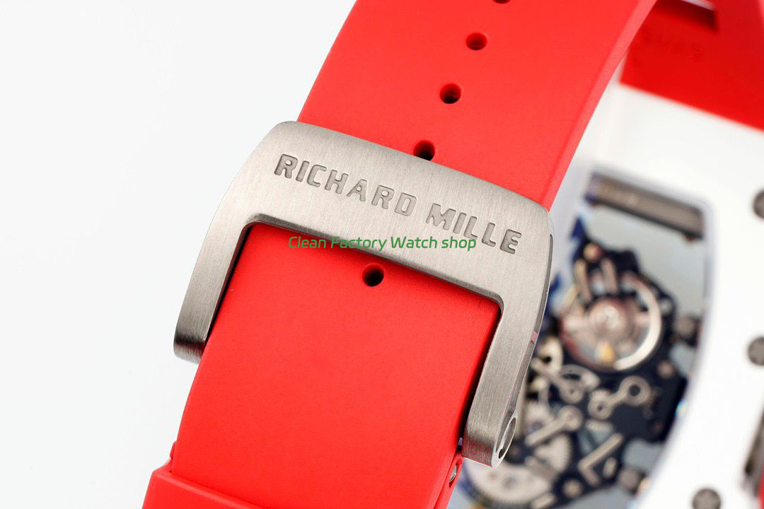 APS Factory Richard Mille RM 055 42.7mm White Ceramic White Rubber Strap Skeletonized Red Dial (3) APS Factory Richard Mille RM 055 42.7mm White Ceramic White Rubber Strap Skeletonized Red Dial (3)