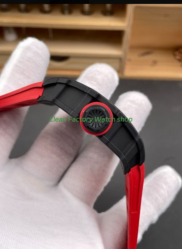 APS Factory Richard Mille RM 35-02 44.5mm Black Carbon Fiber Red Rubber Strap Black Skeletonized Dial (1) APS Factory Richard Mille RM 35-02 44.5mm Black Carbon Fiber Red Rubber Strap Black Skeletonized Dial (1)