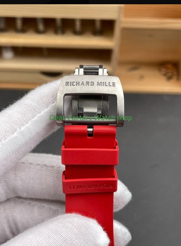 APS Factory Richard Mille RM 35-02 44.5mm Black Carbon Fiber Red Rubber Strap Black Skeletonized Dial (3) APS Factory Richard Mille RM 35-02 44.5mm Black Carbon Fiber Red Rubber Strap Black Skeletonized Dial (3)